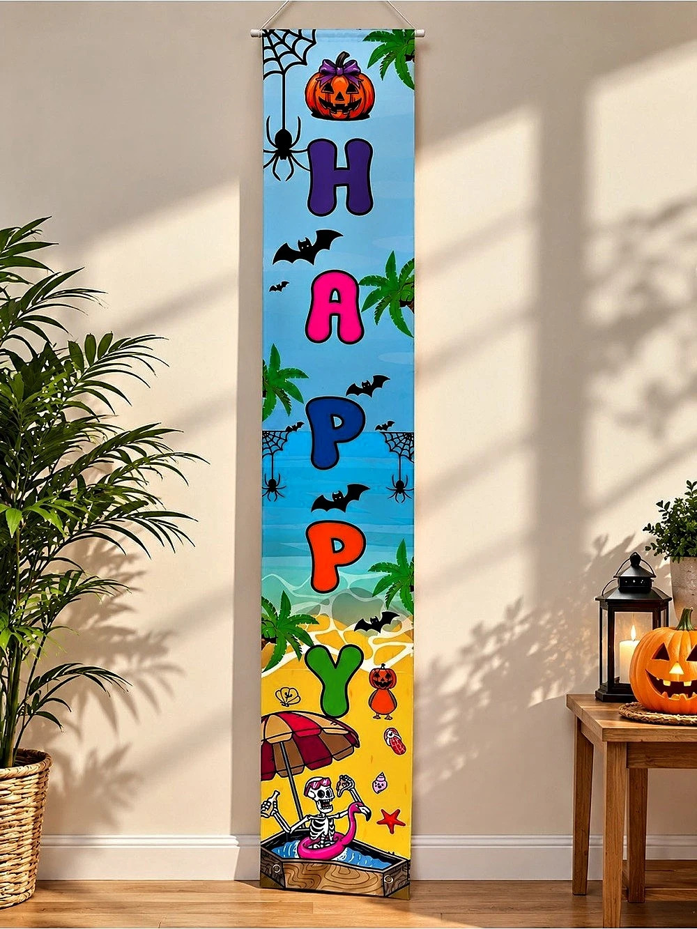 Halloween Hanging Banner in Blue & Multicolor